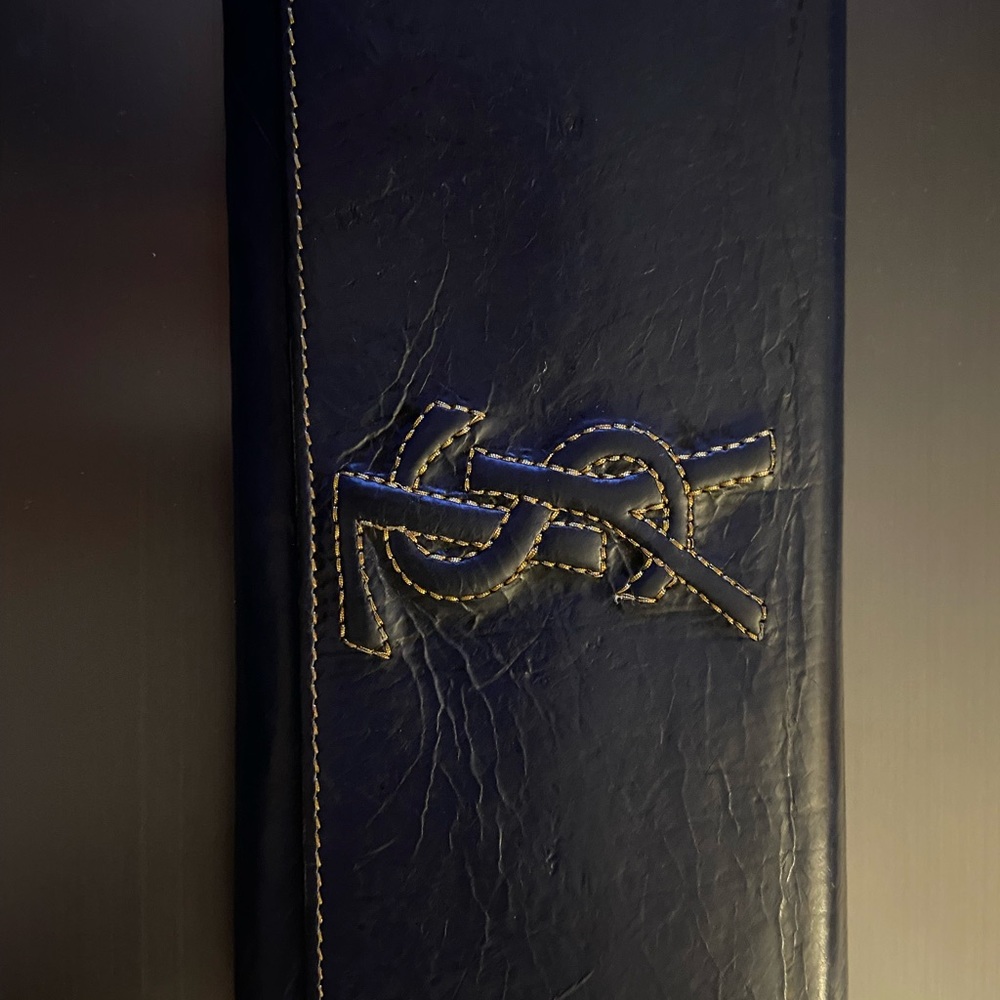 YSL Distressed Leather Chain Wallet - Authentic - Picture 8 of 10